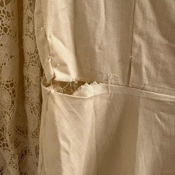 Vintage 70s Gunne Sax Jessica Cream Maxi Dress Size 7 Renaissance For Repair - Picture 7 of 15